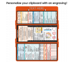 WhiteCoat Clipboard® Trifold - Orange Medical Edition